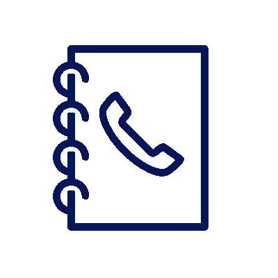 Phone Book Icon with Telephone