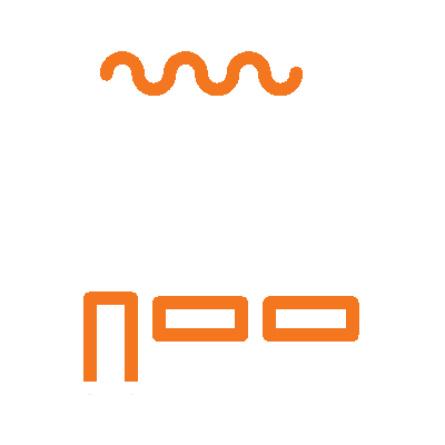 Icon of a factory with a smokestack emitting wavy lines of smoke and a building with windows.
